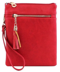 Fashion Crossbody/Messenger Bag with Tassel AD2584 RED